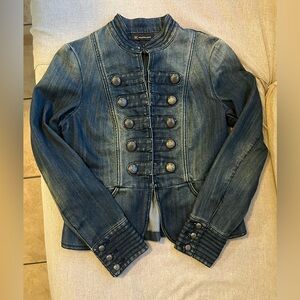 INC International Concepts Denim Jean Jacket Dark Wash Small